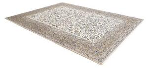 Tappeto Kashan Floreale Avorio Blu Cobalto 235x310 Cm