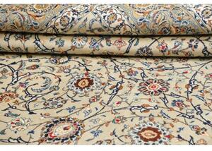 Tappeto Kashan Floreale Avorio Blu 260x370 Cm