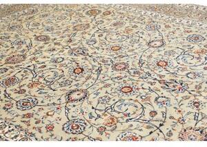 Tappeto Kashan Floreale Avorio Blu 260x370 Cm