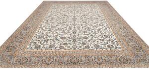Tappeto Kashan Floreale Avorio Blu 315x408 Cm