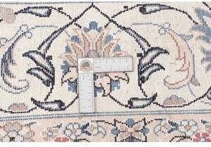 Tappeto Nain Kashmar Medaglione Floreale Avorio Blu 198x295 Cm