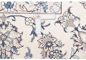 Tappeto Nain Kashmar Floreale Blu Scuro Bianco Avorio 245x295 Cm