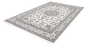 Tappeto Nain Kashmar Medaglione Floreale Avorio Blu 198x295 Cm