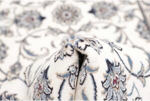 Tappeto Nain Kashmar Floreale Avorio Blu Corsia 77x253 Cm