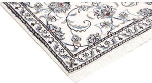 Tappeto Nain Kashmar Floreale Avorio Blu Corsia 77x253 Cm