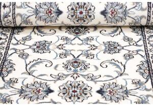 Tappeto Nain Kashmar Floreale Avorio Blu Corsia 77x253 Cm