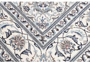 Tappeto Nain Kashmar Medaglione Floreale Avorio Rosso Quadrato 194x192 Cm