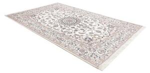 Tappeto Nain Kashmar Medaglione Floreale Avorio Blu 195x300 Cm