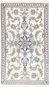 Tappeto Nain Kashmar Medaglione Floreale Avorio Blu 85x145 Cm