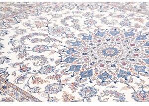 Tappeto Nain Kashmar Medaglione Floreale Avorio Blu 248x343 Cm