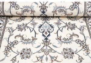 Tappeto Nain Kashmar Medaglione Floreale Avorio Blu 85x145 Cm