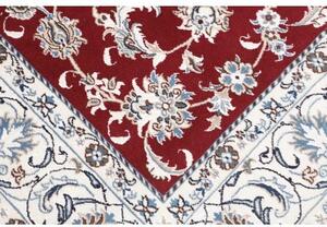 Tappeto Nain Kashmar Floreale Rosso Avorio 195x300 Cm
