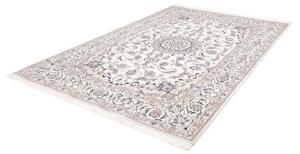 Tappeto Nain Kashmar Medaglione Floreale Avorio Blu 195x300 Cm
