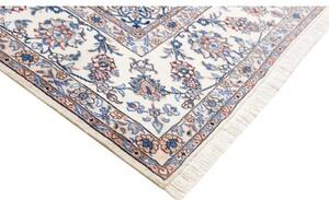 Tappeto Nain Kashmar Medaglione Floreale Avorio Blu 248x343 Cm