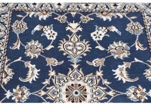 Tappeto Nain Kashmar Floreale Blu Bianco Avorio Corsia 80x200 Cm