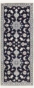 Tappeto Nain Kashmar Floreale Blu Scuro Avorio Corsia 80x200 Cm