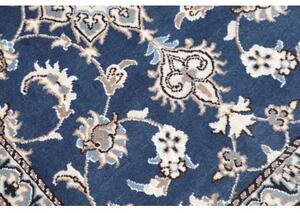 Tappeto Nain Kashmar Floreale Blu Bianco Avorio Corsia 80x200 Cm