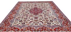 Tappeto Mashad Medaglione Floreale Avorio Rosso 250x322 Cm