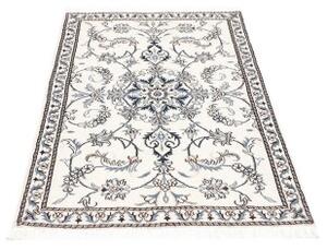 Tappeto Nain Kashmar Medaglione Floreale Avorio Blu 87x137 Cm