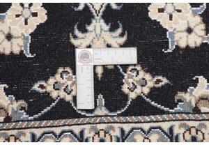 Tappeto Nain Kashmar Floreale Blu Scuro Avorio Corsia 80x200 Cm