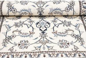 Tappeto Nain Kashmar Medaglione Floreale Avorio Blu 87x137 Cm
