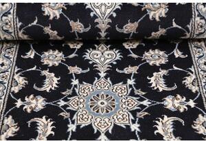 Tappeto Nain Kashmar Floreale Blu Scuro Avorio Corsia 80x200 Cm