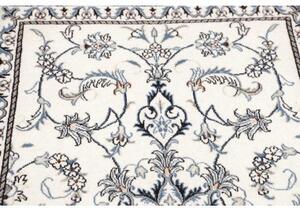 Tappeto Nain Kashmar Medaglione Floreale Avorio Blu 87x137 Cm