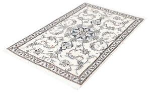 Tappeto Nain Kashmar Medaglione Floreale Avorio Blu 87x137 Cm