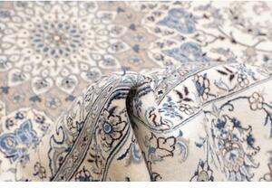 Tappeto Nain Kashmar Medaglione Floreale Avorio Blu 290x400 Cm