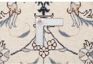 Tappeto Nain Kashmar Medaglione Floreale Avorio Blu 87x137 Cm