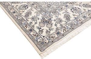 Tappeto Nain Kashmar Medaglione Floreale Avorio Blu 290x400 Cm