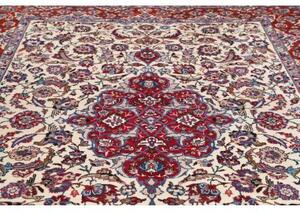 Tappeto Mashad Medaglione Floreale Avorio Rosso 250x322 Cm
