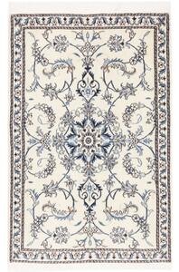Tappeto Nain Kashmar Medaglione Floreale Avorio Blu 87x137 Cm