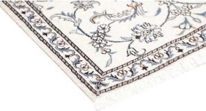 Tappeto Nain Kashmar Medaglione Floreale Avorio Blu 87x137 Cm