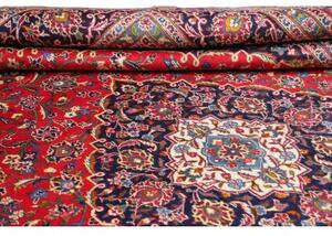 Tappeto Ardakan Medaglione Floreale Rosso Blu Scuro 298x404 Cm