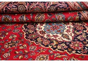 Tappeto Ardakan Medaglione Floreale Rosso Blu Scuro 203x300 Cm