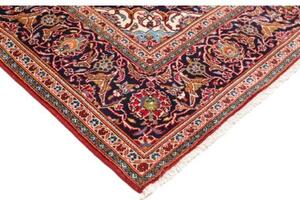 Tappeto Ardakan Medaglione Floreale Rosso Blu Scuro 203x300 Cm