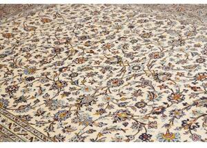 Tappeto Kashan Floreale Avorio Tortora 280x412 Cm