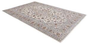 Tappeto Kashan Medaglione Floreale Avorio Blu 200x292 Cm