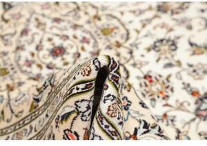 Tappeto Kashan Medaglione Floreale Avorio Blu Scuro 200x295 Cm