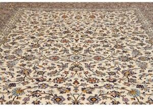 Tappeto Kashan Floreale Avorio Tortora 280x412 Cm