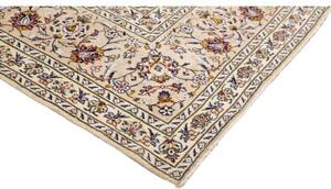 Tappeto Kashan Medaglione Floreale Avorio Rosso Bordeaux 295x390 Cm