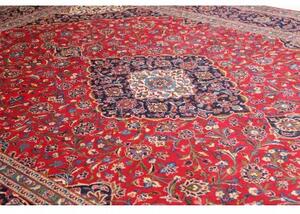 Tappeto Ardakan Medaglione Floreale Rosso Blu Scuro 298x404 Cm