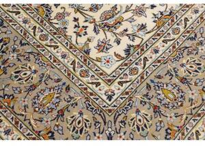 Tappeto Kashan Floreale Avorio Tortora 280x412 Cm