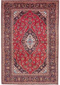 Tappeto Ardakan Medaglione Floreale Rosso Blu Scuro 203x300 Cm