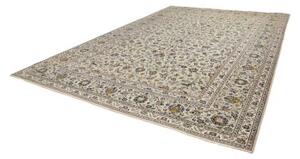 Tappeto Kashan Floreale Avorio Blu Cobalto 310x438 Cm