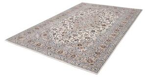 Tappeto Kashan Medaglione Floreale Avorio Blu 200x292 Cm