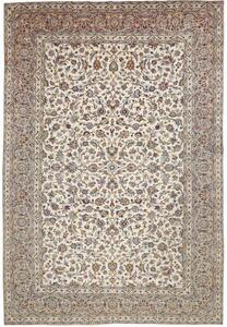 Tappeto Kashan Floreale Avorio Tortora 280x412 Cm