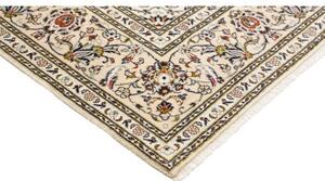 Tappeto Kashan Medaglione Floreale Avorio Blu Scuro 200x295 Cm