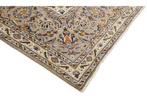 Tappeto Kashan Floreale Avorio Tortora 280x412 Cm